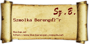 Szmolka Berengár névjegykártya